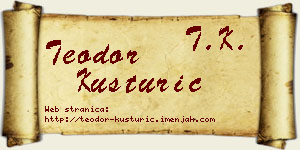 Teodor Kusturić vizit kartica